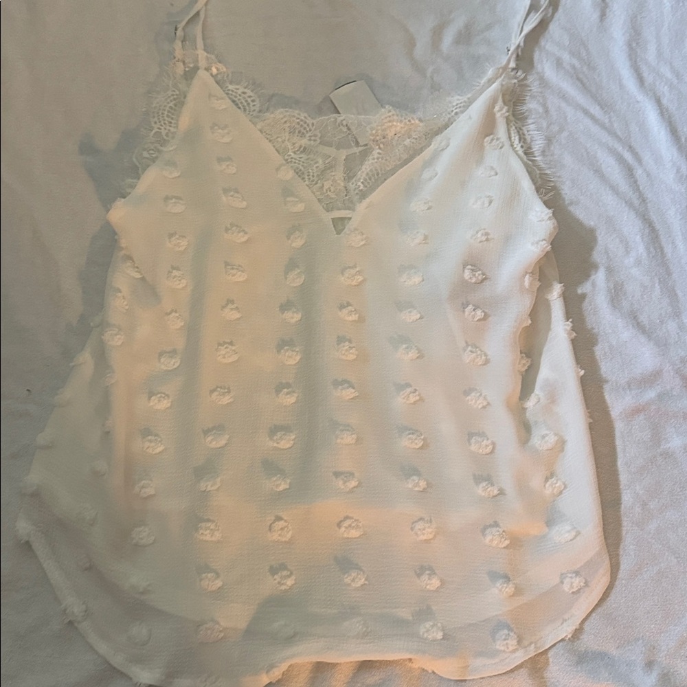 Blu Pepper White Lace Cami